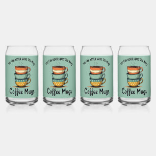 Vintage Coffee Lover Rustic Café Aesthetic Art Can Glass
