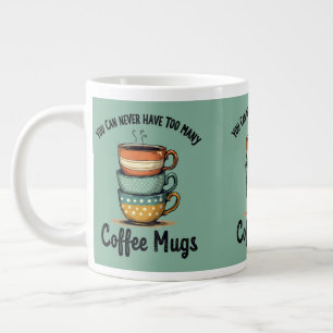 Vintage Coffee Lover Rustic Café Aesthetic Art Giant Coffee Mug