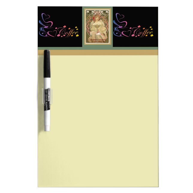 Vintage Coffee Poster Message Board (Front)