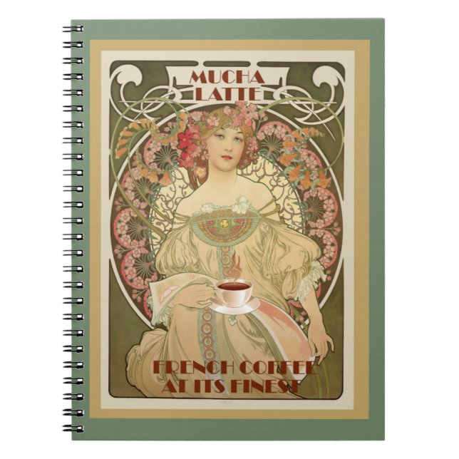 Vintage Coffee Poster Notebook (Front)