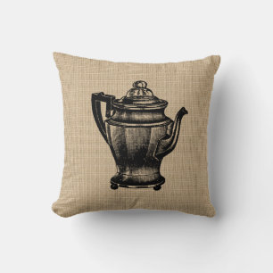 Vintage Coffee Pot Pillow