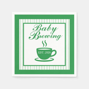 Vintage Coffee Shop Baby Shower - Vintage Green Napkins