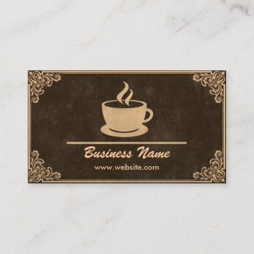 Vintage Coffee Shop Business Card