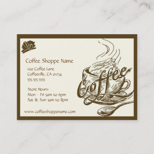 Vintage Coffee Shoppe Punch Cards