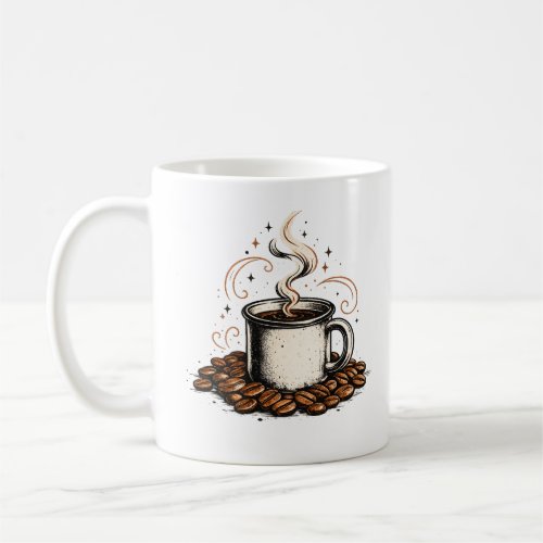 Vintage Coffee Station Badge | Rustic Coffee Lover Mug