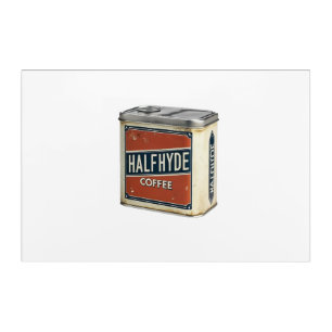Vintage Coffee Tin Halfhyde Coffee Company Acrylic Print