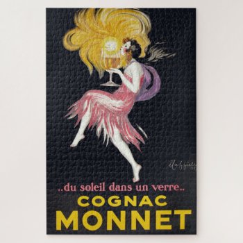 Vintage Cognac Monnet Poster Jigsaw Puzzle by vintagehummingbird at Zazzle