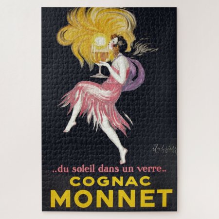 Vintage Cognac Monnet Poster Jigsaw Puzzle