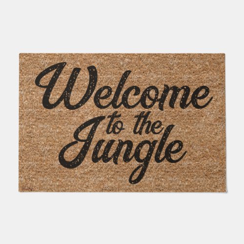 Vintage Coir Texture Welcome To The Jungle Doormat