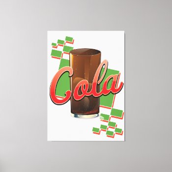 Vintage Cola Commercial Canvas Print by bartonleclaydesign at Zazzle