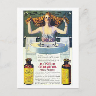 Vintage Coles Phillips art nouveau shampooing ad Postcard