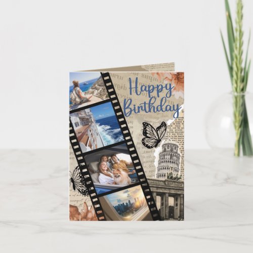 Vintage Collage Birthday Card