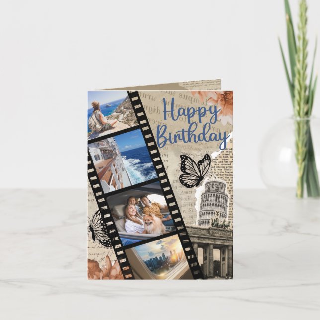 Vintage Collage Birthday Card (Front)