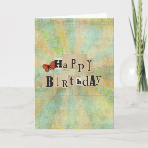 Vintage Collage Birthday Card