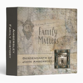 Vintage Collage Custom Photo Family History Binder by FamilyTreed at Zazzle