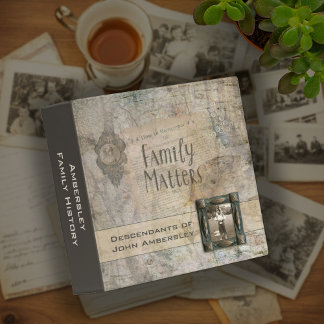 Vintage Collage Custom Photo Family History Binder