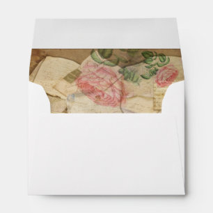 Vintage Collage, French Letters and Post Cards Envelope