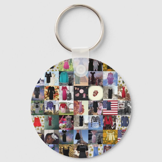 vintage collage keychain (Front)