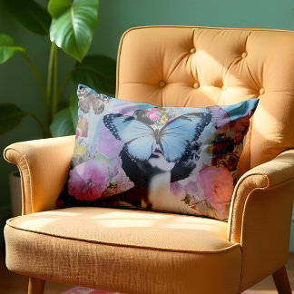 Vintage Collage Lumbar Pillow