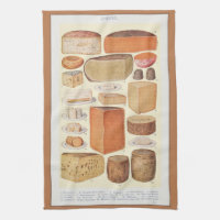 Vintage Collage of Household Cheeses, Beeton, 1923