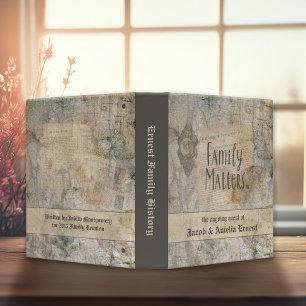 Vintage Collage Personalized Family Matters Binder