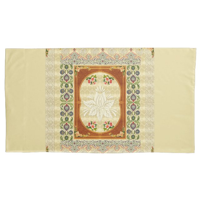 Vintage collage pillow case (Front-Left)