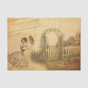 Vintage Collage Tissue Paper