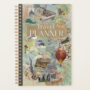 Vintage Collage Travel Planner 