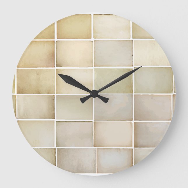 Vintage collection: old paper set. large clock (Front)