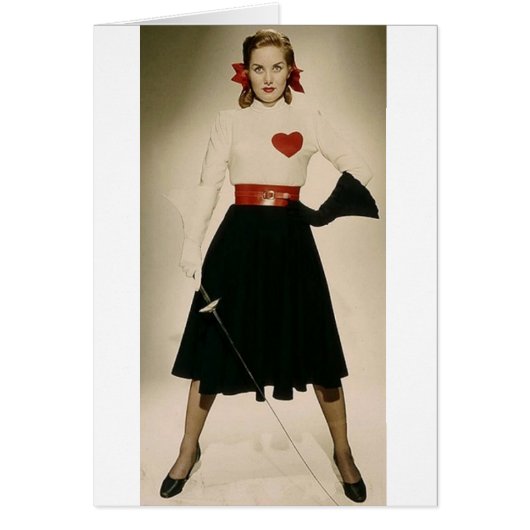 Vintage Colleen Townsend 1948 Fencing Photo Card (Front)