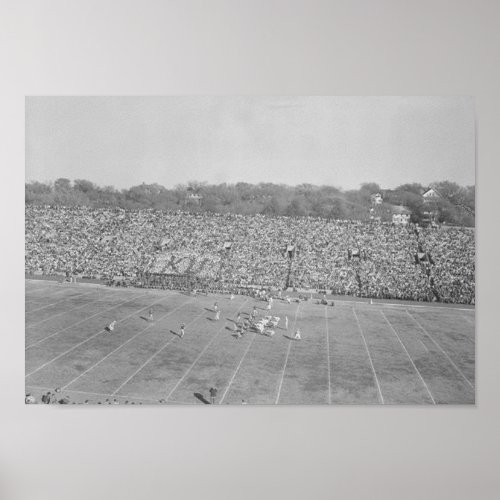 Vintage College Football Stadium man cave decor