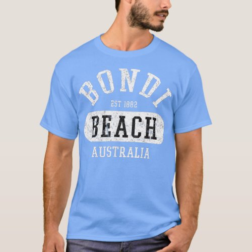 Vintage College Style Bondi Beach Australia Desig T_Shirt