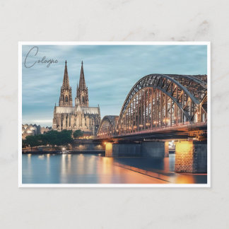 vintage Cologne Germany Travel allemagne Postcard