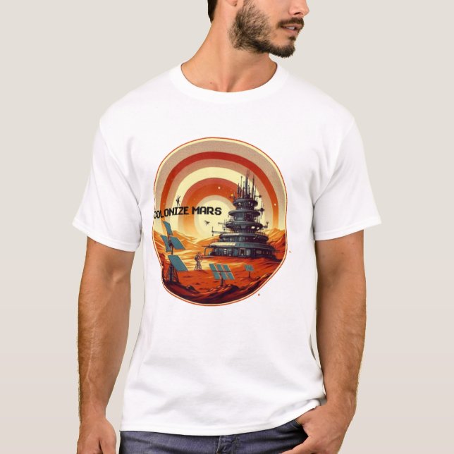VINTAGE COLONIZE MARS  T-Shirt (Front)