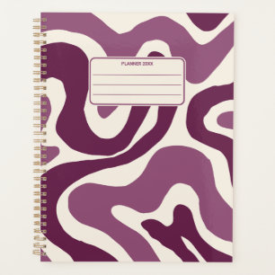 Vintage Color Abstract Pattern Groovy Yearly Planner