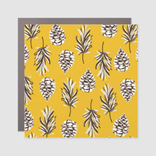 Vintage Color Autumn Nature Elements Car Magnet