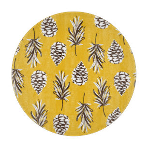 Vintage Color Autumn Nature Elements Cutting Board