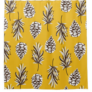 Vintage Color Autumn Nature Elements Shower Curtain