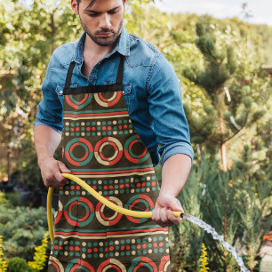 Vintage Color Geometric Shape Pattern Apron
