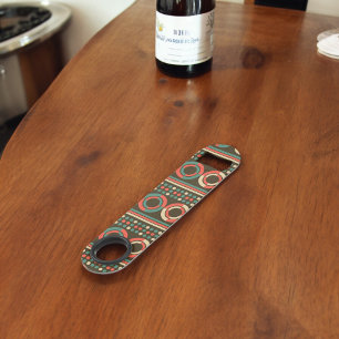 Vintage Color Geometric Shape Pattern Bar Key