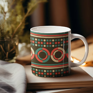 Vintage Color Geometric Shape Pattern Coffee Mug