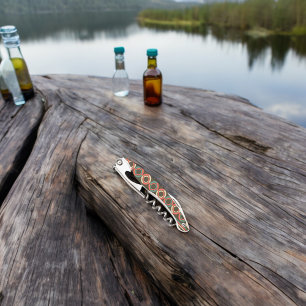 Vintage Color Geometric Shape Pattern Waiter's Corkscrew