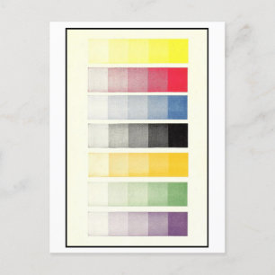 Vintage Color Mixing Guide Postcard