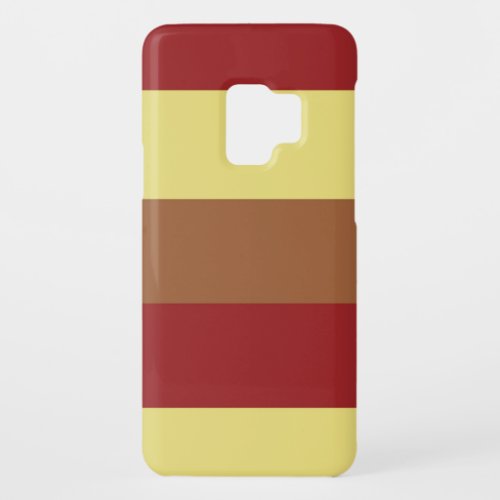Vintage Color Red Brown Yellow Retro Stripes 2 Case_Mate Samsung Galaxy S9 Case