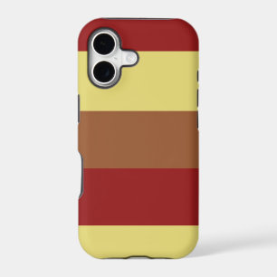 Vintage Color Red Brown Yellow Retro Stripes 2 iPhone 17 Case