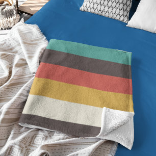 Vintage Color Stripes  Baby Blanket