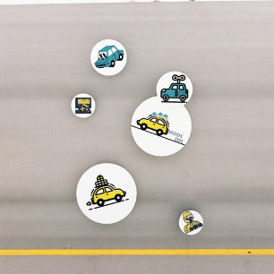 Vintage Color Toy Cars Table Confetti