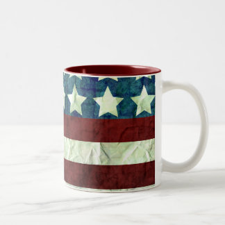 Vintage Color USA background Two-Tone Coffee Mug