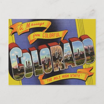 Vintage Colorado Announcement Postcard by vintage_gift_shop at Zazzle