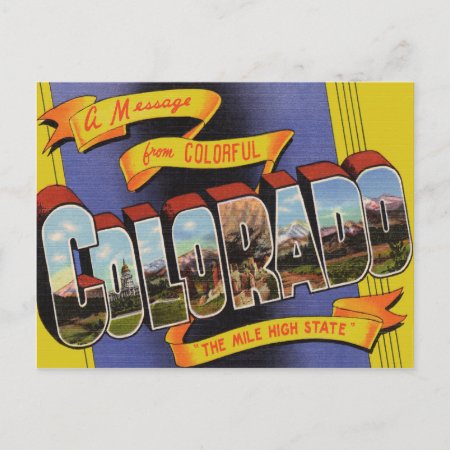 Vintage Colorado Announcement Postcard